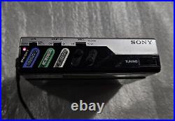 Vintage Sony WM-F15 Walkman Cassette Player & Belt Clip PARTS ONLY Radio Works