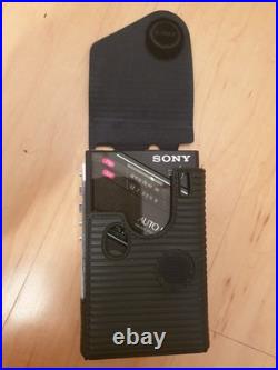 Vintage Sony WM-F202 Walkman + Pouch Untested Cassette Recorder For Parts Japan