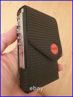 Vintage Sony WM-F202 Walkman + Pouch Untested Cassette Recorder For Parts Japan