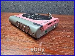 Vintage Sony WM-F70 Pink Walkman FM Stereo Cassette Player For Parts