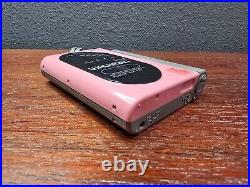 Vintage Sony WM-F70 Pink Walkman FM Stereo Cassette Player For Parts