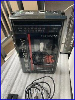 Vintage Sony Walkman Cassette Player FM Radio Recorder WM-F17 For Parts/As-Is
