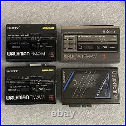 Vintage Sony Walkman Stereo AM/FM Sports Lot (Parts/Repair)