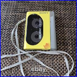 Vintage Sony Walkman WM-70 Cassette Player Yellow Parts Or Repair Only