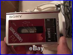 Vintage Sony Walkman WM-F10 For Parts or Repair Orig. Packaging Headphones/Clip