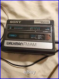 Vintage Sony Walkman WM-F44 FM/AM Cassette Player Parts Only Radio works