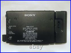 Vintage Sony Walkman WM-F707 with case & accessories for parts, NOT working