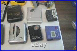 Vintage Sony Walkman lot of 18 Cassette Players For Parts or Repair No Returns