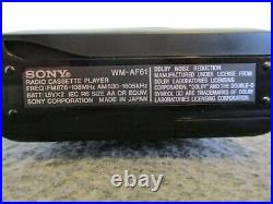 Vintage Sony Wm-af61 Am/fm Stereo Cassette Player-mdr110 Headphones-parts/repair