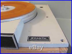 Vintage Sparta Radio Station Broadcast Turntable for Parts /Repair/ Restoration