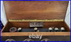 Vintage Splitdorf Model R-V-580 Wood Case, 5 Tube Radio Parts or Repair
