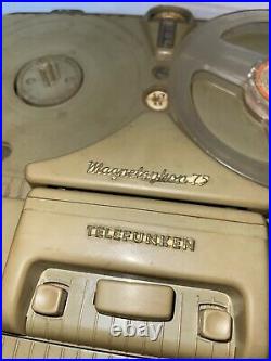 Vintage Telefunken Magentophon 75 Estate Item Powers On For Parts Or Repair READ