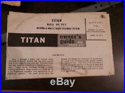 Vintage TiTAN RADIO REVERB-A-MATIC REAR SPEAKER SYSTEM RV-2 NOS