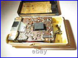 Vintage Trav-Ler Super Six TR-280 Transistor Radio Cream White Gold Parts Repair