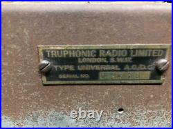 Vintage Truphonic Radio Limited Valve Radio for Parts or Repair 6774