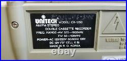 Vintage Unitech Boombox Model CX-1250 Parts/Repair