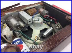 Vintage Used Bulova 220 Series Leather Tube Radio RCA NO VS 218 B Battery Parts