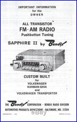 Vintage VW Beetle AM FM Radio & Speaker with AUX input USB iPod MP3 & Bluetooth