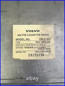 Vintage Volvo Cassette Stereo Fm Am Car Radio Cr3183 For Parts As Is