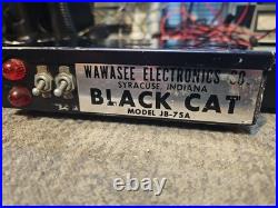Vintage WAWASEE ELECTRONICS BLACK CAT JB-75A UNTESTED PARTS/REPAIR