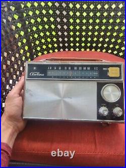 Vintage Wards Airline Radio 705 made in Japan untested for parts or repairs F1