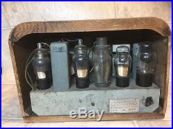 Vintage Warwick Junior 5 Tube Radio For Parts Or Restore
