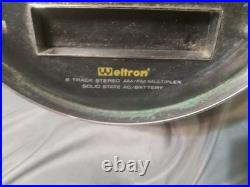 Vintage Weltron 2001 8 Track Player Radio White Space Ball AM/FM Radio For Parts