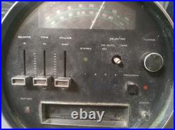 Vintage Weltron 2001 8 Track Player Radio White Space Ball AM/FM Radio For Parts
