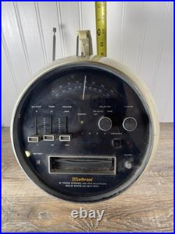 Vintage Weltron 2001 8 Track Player Radio White Space Ball AM/FM Radio For Parts