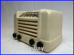 Vintage White Emerson Tube Radio Model 516A PARTS ONLY NOT WORKING