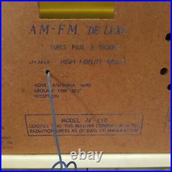 Vintage Winston AM FM Deluxe Tube Radio Model AF-610 Not Working, For Parts