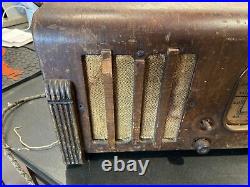Vintage Wood 1930s CORONADO Short Wave Tube Radio For Parts Rare style