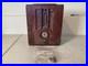 Vintage-Wood-Tabletop-Tube-Radio-Antique-Art-Deco-Cabinet-For-Parts-Repair-01-fa