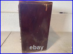 Vintage Wood Tabletop Tube Radio Antique Art Deco Cabinet For Parts/Repair