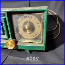 Vintage ZENITH Model S21634 1950s Rare Bakelite Radio Green Mid Mod Parts Repair