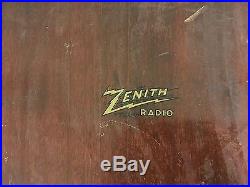 Vintage ZENITH RADIO Parts Tray Cabinet Tray Sales Tray All Wood Red Velour