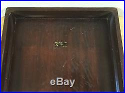 Vintage ZENITH RADIO Parts Tray Cabinet Tray Sales Tray All Wood Red Velour