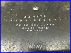 Vintage ZENITH TRANS-OCEANIC Transistor ROYAL RADIOS 3000 & 1000 Parts or Repair