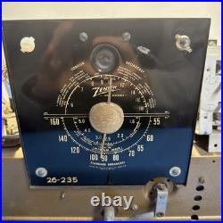 Vintage Zenith 10-S-470 Tube Radio Chassis 1940 Parts Repair Untested
