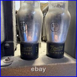 Vintage Zenith 10-S-470 Tube Radio Chassis 1940 Parts Repair Untested