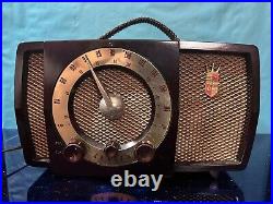 Vintage Zenith Bakelite Art Deco Tube Dial Radio Model S-17366 FOR Parts Repair