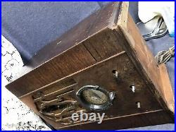 Vintage Zenith Model 807 Tombstone Radio circa 1930's For Parts Or Repair