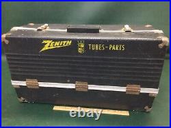 Vintage Zenith Parts Portable Case Filled with Tubes RCA, Sylvania, GE