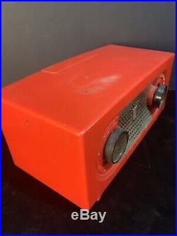 Vintage Zenith Red Tube Radio Model Bright RED Plastic Parts or Repair Retro