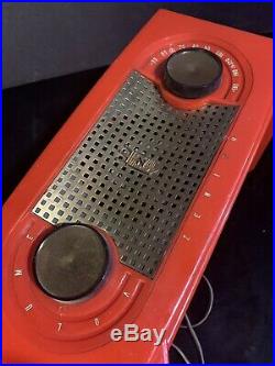 Vintage Zenith Red Tube Radio Model Bright RED Plastic Parts or Repair Retro