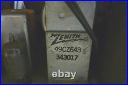 Vintage Zenith S-14888 Bakelite Tube Radio Parts Or Repair