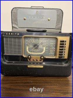 Vintage Zenith Trans-Oceanic Portable Tube Radio Non-Working / For Parts