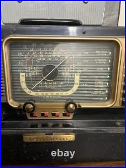 Vintage Zenith Trans-Oceanic Portable Tube Radio Non-Working / For Parts