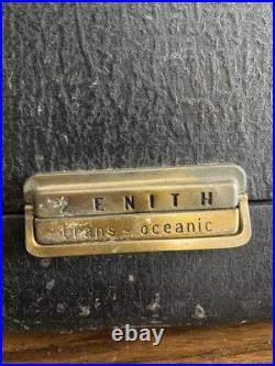 Vintage Zenith Trans-Oceanic Portable Tube Radio Non-Working / For Parts
