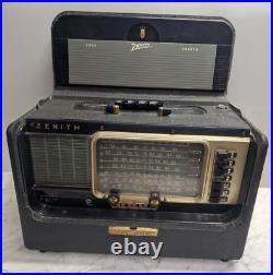 Vintage Zenith Trans-Oceanic Tube Radio Model R600 UNTESTED PARTS OR REPAIR